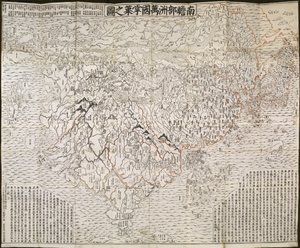 Buddyjska mapa świata, 1710 autorstwa Zuda Rokashi Hotan