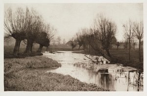 Na Backwater na Lea autorstwa Frederick (attr. to) Barnard