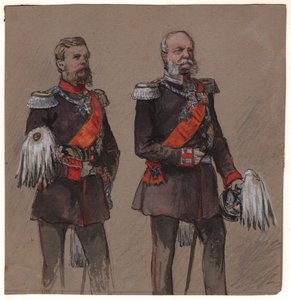 Aleksander II Rosji i Wilhelm II Prus autorstwa . .