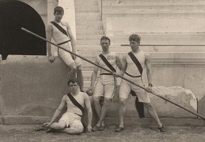 Amerykańscy sportowcy na Letnich Igrzyskach Olimpijskich, Ateny, Grecja. 1896 (zdjęcie) autorstwa . .