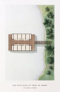 Architektura Plan domu w przystani Doreri autorstwa Frederick (attr. to) Barnard