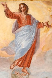 Wniebowstąpienie Chrystusa. Bazylika Santissima Annunziata del Vastato. Genua. Włochy. autorstwa . .