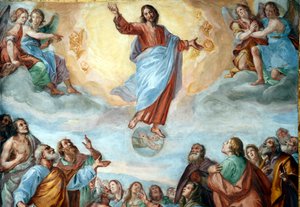 Wniebowstąpienie Chrystusa. Bazylika Santissima Annunziata del Vasato. Genua. Włochy. autorstwa . .