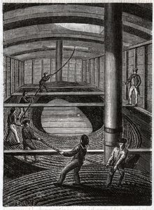 Telegrafia kablowa sous marin. Telegraficzny kabel podmorski. autorstwa Frederick (attr. to) Barnard