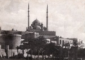 Kair, cytadela Saladyna (Egipt). ok. 1920 (zdjęcie czarno-białe) autorstwa . .