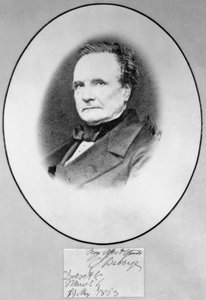 Charles Babbage, brytyjski matematyk i pionier informatyki autorstwa Ferdinand Georg Waldmuller