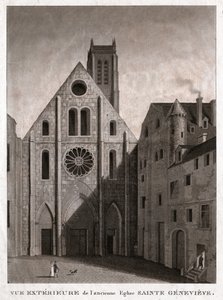Kościół św. Genowefy, pocz. XIX w. (rycina) autorstwa . .