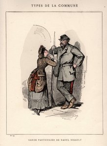 Komuna Paryża: garnitur GARDE PARTICULAR DE RAOUL RIGAULT (29) w „” Les Communeux autorstwa Frederick (attr. to) Barnard