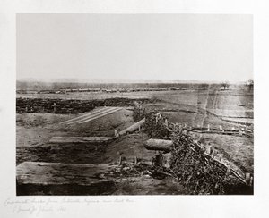 Konfederackie „pistolety Quaker”, Centreville, Virginia, USA, marzec 1862 r. autorstwa Ferdinand Georg Waldmuller
