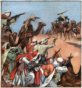 Konwój kolonialny w Maghrebie. Kolonialny francuski konwój w Maghrebie. autorstwa Ferdinand Georg Waldmuller