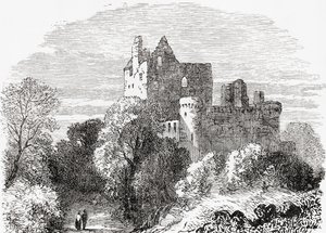 Zamek Craigmillar, Edynburg, Szkocja. autorstwa . .