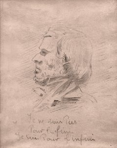 Eugene Delacroix „Nie jestem za finiszem, jestem za nieskończonością”. ok. 1850 (rysunek) autorstwa . .