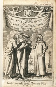 Frontispis "Układu kosmicznego" autorstwa Galileusza autorstwa Frederick (attr. to) Barnard