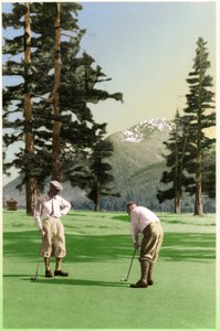 Golf w St Moritz, ok. 1930 autorstwa . .