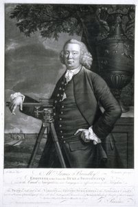 James Brindley, brytyjski inżynier budownictwa i budowniczy kanałów autorstwa Frederick (attr. to) Barnard
