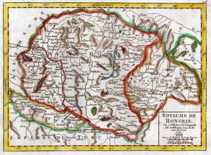 Mapa Węgier 1749 autorstwa . .