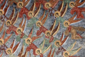 Klasztor (manastirea Sucevita). Kościół. Zewnętrzny. Ściana północna. Malowidła ścienne. autorstwa . .