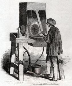 Pracownik w sklepie złotniczym. Pracownik złotnictwa. autorstwa Frederick (attr. to) Barnard