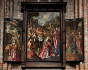 Kościół parafialny (Parochiekerk Sint-Walburga). Tryptyk. autorstwa . .