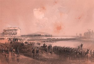 Armia Piemontu przekracza rzekę Sesia autorstwa William Walcutt