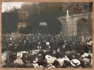 Pilermage de Lourdes. 1910 (zdjęcie czarno-białe) autorstwa . .