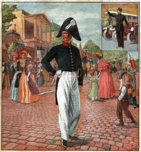 Policjant w Paryżu. Policjant w Paryżu. autorstwa Ferdinand Georg Waldmuller