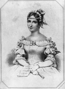 Portret Laury Cinti-Damoreau (1801-1863), sopran francuski, litografia autorstwa William Walcutt