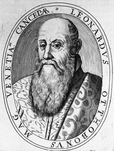 Portret Leonarda Ottoboniego (XVI-XVII w.), Wielki Kanclerz Wenecji, rycina autorstwa William Walcutt