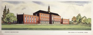 Architektura kolejowa: Szkoła Transportu, Derby, początek lat 50. autorstwa Frederick (attr. to) Barnard