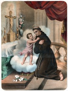 Św. Antoni Padewski, ok. 1850 (rycina) autorstwa . .