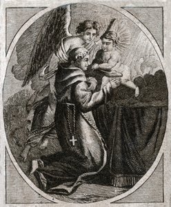 Św. Antoni Padewski, początek XIX w. (rycina) autorstwa . .