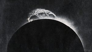 Erupcja słoneczna sfotografowana w 1929 r. (druk) autorstwa . .