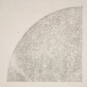 Południowo-wschodni kwadrant mapy Beer & Madler Moon autorstwa John Pardon