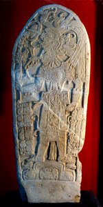 Stela 4 z Machaquila, Peten, Gwatemala, okres późnego klasyku, 6 maja 820 r. (kamień) autorstwa Hippolyte Lalaise Devéria