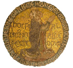 Mnich alberyjski (Saint Aubry de Citeaux, zm. 1109) w modlitwie - Bazylika Saint-Denis (Saint Denis) - Francja, Ile-de-France, Seine-Saint-Denis autorstwa . .