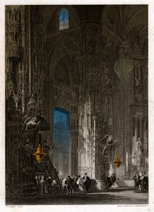 Katedra Świętego Zbawiciela w Jerez de la Frontera (Xeres). ok. 1840 r. (grawerowanie) autorstwa . .