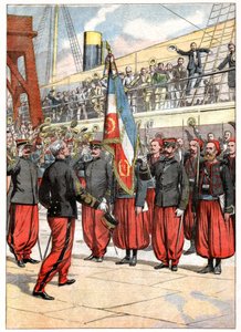 Trzeci Pułk Zouaves w Marsylii autorstwa . .