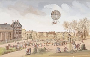 Pierwsze wejście balonem wodorowym autorstwa Frederick (attr. to) Barnard