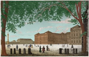 Rezydencja Würzburga, zamek książąt Eveques en Bavarie. ok. 1850 (Grawerowanie) autorstwa . .