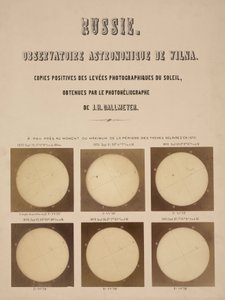 Słońce sfotografowane heliografem Dallmeyera, Wilno, Litwa autorstwa Frederick (attr. to) Barnard