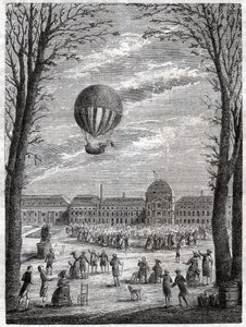 Napełnij balon. Lot balonem. autorstwa Frederick (attr. to) Barnard