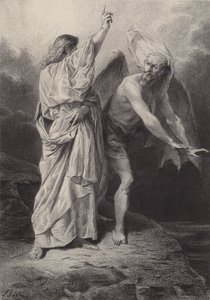 Chrystus kuszony przez diabła autorstwa after Albert Robida