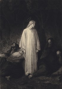 Jezus i śpiący uczniowie autorstwa after Albert Robida