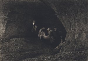 Jezus złożony w grobie autorstwa after Albert Robida