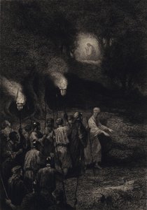 Judasz zdradza Jezusa autorstwa after Albert Robida