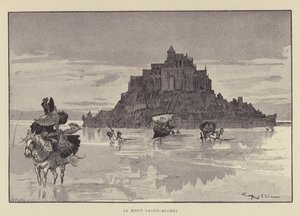Mont Saint Michel autorstwa after Albert Robida