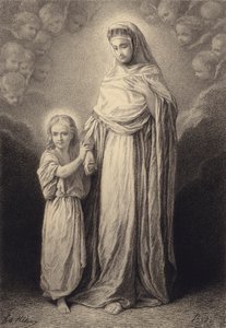 Dzieciątko Jezus i Jego Matka autorstwa after Albert Robida