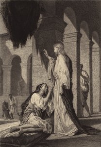 Bezsilny człowiek przy sadzawce Bethesda autorstwa after Albert Robida