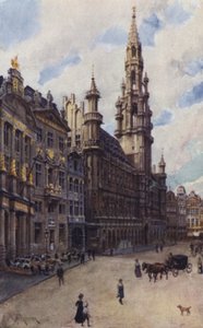 Hotel de Ville, zakątek Grande Place autorstwa after Amedee Forestier