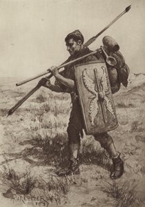 Impeditus, czyli w pełni wyposażony żołnierz piechoty autorstwa after Amedee Forestier
